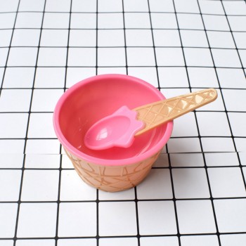 Ice Cream bowls Children Dessert  bowls and spoons Reusable Children  Wonderful Gift 1pc