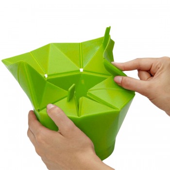 Kitchen Poptop Popcorn Popper Maker DIY Silicone Microwave Popcorn Maker Fold Bucket Red Green Food Container