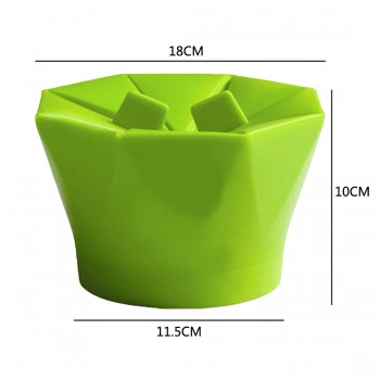 Kitchen Poptop Popcorn Popper Maker DIY Silicone Microwave Popcorn Maker Fold Bucket Red Green Food Container