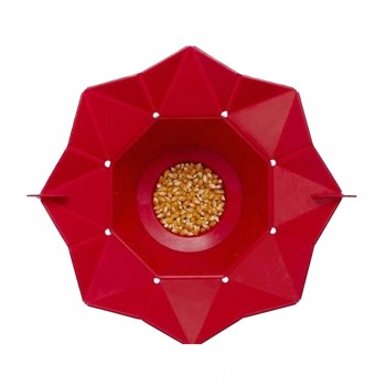 Kitchen Poptop Popcorn Popper Maker DIY Silicone Microwave Popcorn Maker Fold Bucket Red Green Food Container
