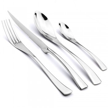 24 Pieces Shiny Rainbow Black Dinnerware Cutlery Set 18/10 Stainless Steel Sharp Steak Dinner Knives Forks Scoops Tableware Set