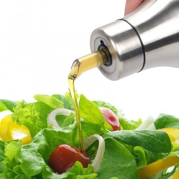 500/750/1000ml Stainless Steel Kitchen Oil Dispenser Premium Vinegar Olive Oil Bottle Oiler Leakproof Boat