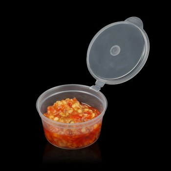 HUORONG 30pcs/set Disposable Condiment Plastic Cups Clear 35ml Vinegar Sushi Sauce Boxes Family Home Dinnerware DropShipping