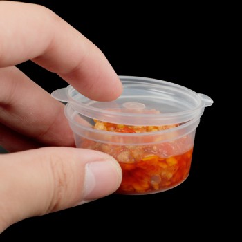 HUORONG 30pcs/set Disposable Condiment Plastic Cups Clear 35ml Vinegar Sushi Sauce Boxes Family Home Dinnerware DropShipping