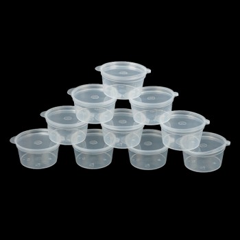 HUORONG 30pcs/set Disposable Condiment Plastic Cups Clear 35ml Vinegar Sushi Sauce Boxes Family Home Dinnerware DropShipping