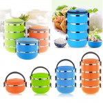 Thermal Insulated Lunch Box Bento Picnic Storage Mess Tin Food Jar Multilayer Stainless Steel For Outdoor Camping E2S