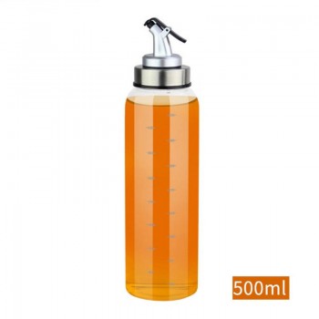 Kitchen Oil Bottle Glass Stainless Steel Leak-proof Soy Sauce Vinegar Cruet Storage Dispenser Gravy Boats Seasoning Pots Bottles