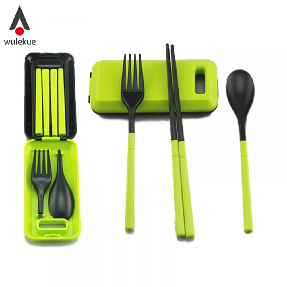 Wulekue 1PCS Camping Portable Cutlery Travel Kids Adult My food picks Fork Picnic Set  for Child dinnerware Camping Picnic Set