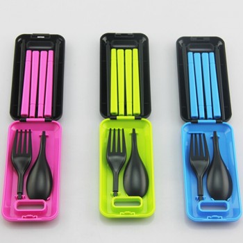 Wulekue 1PCS Camping Portable Cutlery Travel Kids Adult My food picks Fork Picnic Set  for Child dinnerware Camping Picnic Set