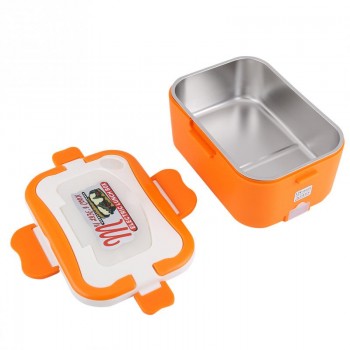 EECOO 1.5L 12V/24V Portable Car Electric Heating Lunch Box Bento Food Warmer Container for Traveling Heating Car Rice Cooker