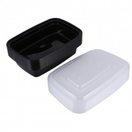 10Pcs 1000ml Food grade PP Plastic Meal Prep Containers Microwavable Food Storage Boxs With Lid Containers