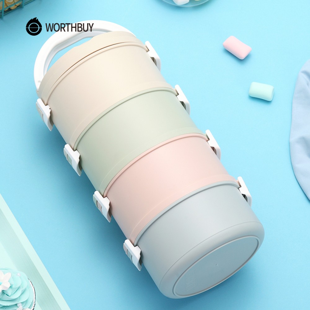 WORTHBUY Microwave Plastic Lunch Box For Kids Japanese Children Bento Box Portable Leak Proof Lunchbox Food Container Storage