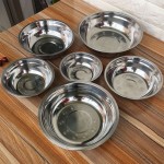 1PC New 6 Size Stainless Steel Soup Bowls Multi-function Round Soup Pot Soup Palte Dishes Kitchen Tools