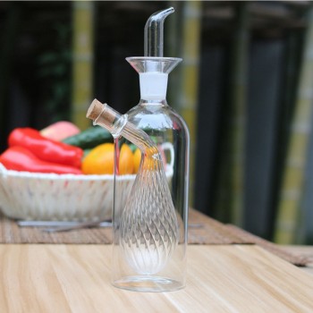 Boron Oil vinegar Glass Handmade Glass Two-in-one vinegar bottle Fruit tea Red wine Rice Jar Spice Jars Kitchen Accessories