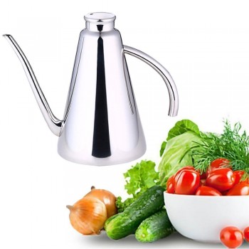 Realand Delux 900ML Stainless Steel Olive Oil Can Drizzler Pot Vinegar DispenserCruet Container Drip-free Spout Housewarming