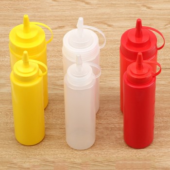 HILIFE Sauce Vinegar Oil Ketchup Gravy Cruet Kitchen Accessories Gravy Boat Plastic Condiment Dispenser 8oz 12oz Squeeze Bottle