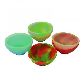 30pcs silicone wax bowls mini pinch heat-resistant oil slick dab jars weed herbs spices salt and pepper whilst cooking container