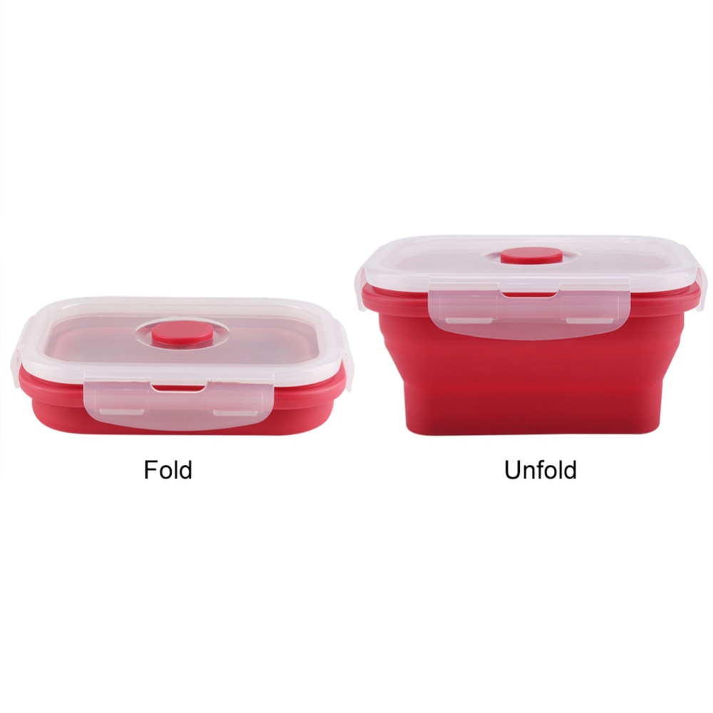 350ML Eco-Friendly Silicone Lunch Box Collapsible Portable Box Bowl Bento Boxes Folding Food Container Storage Box