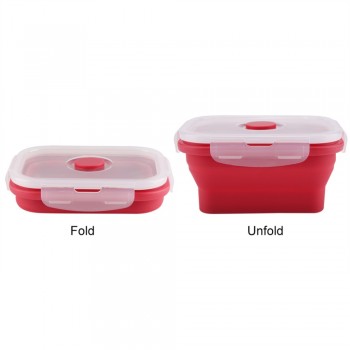 350ML Eco-Friendly Silicone Lunch Box Collapsible Portable Box Bowl Bento Boxes Folding Food Container Storage Box