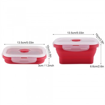 350ML Eco-Friendly Silicone Lunch Box Collapsible Portable Box Bowl Bento Boxes Folding Food Container Storage Box