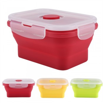 350ML Eco-Friendly Silicone Lunch Box Collapsible Portable Box Bowl Bento Boxes Folding Food Container Storage Box