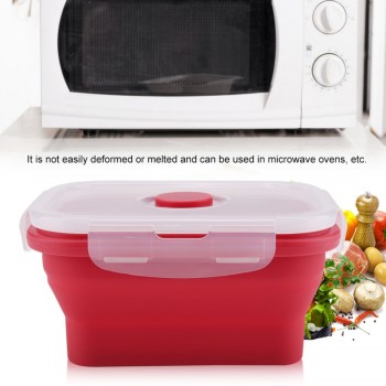 350ML Eco-Friendly Silicone Lunch Box Collapsible Portable Box Bowl Bento Boxes Folding Food Container Storage Box
