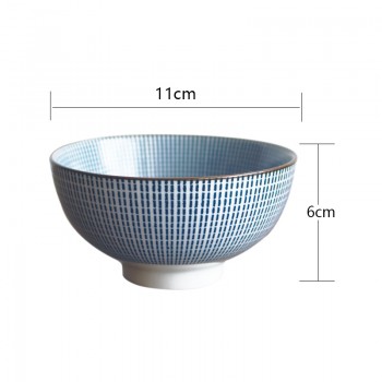 Set of 4 Japanese Traditional Style Ceramic Dinner Bowls Porcelain Rice Bowls Dinnerware Set Best Gift 4.5inch