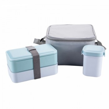 MICCK Japanese Lunch Box Set  Double Layer Bento Box With Soup Bowl Portable Thermal Insulated Food Container Microwavable