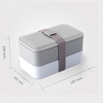 MICCK Japanese Lunch Box Set  Double Layer Bento Box With Soup Bowl Portable Thermal Insulated Food Container Microwavable