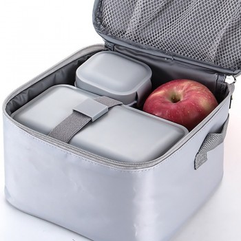 MICCK Japanese Lunch Box Set  Double Layer Bento Box With Soup Bowl Portable Thermal Insulated Food Container Microwavable