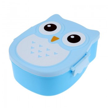 Christmas 900ML Cartoon Owl School Lunch Box With Spoon For Kids Food Fruit Storage Container Portable Bento Box Microwavable