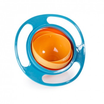 Novelty ABS Plastic Healthy Baby Kids Non Spill Feeding Toddler Saucer Bowl Practical 360 Rotating Design Avoid Food Spilling