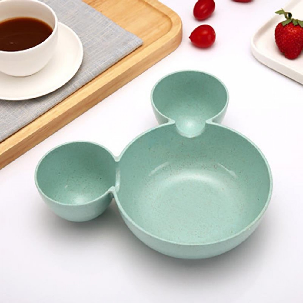 Kid Cartoon Mouse Mickey Bowl Dishes Lunch Box Kid Baby Children Infant Baby Rice Feeding Bowl Plastic Snack Plate Tableware
