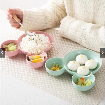 Kid Cartoon Mouse Mickey Bowl Dishes Lunch Box Kid Baby Children Infant Baby Rice Feeding Bowl Plastic Snack Plate Tableware