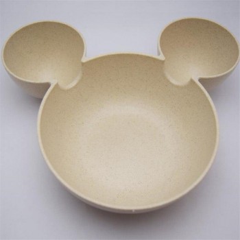 Kid Cartoon Mouse Mickey Bowl Dishes Lunch Box Kid Baby Children Infant Baby Rice Feeding Bowl Plastic Snack Plate Tableware