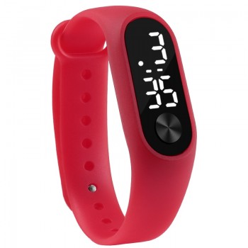 Fashion Men Women Casual Sports Bracelet Watches White LED Electronic Digital Candy Color Silicone Wrist Watch for Children Kids
