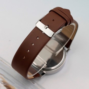 New Fashion Watches Quartz Mens Watch Blue Glass Leather Belt Watch Men Wrist Watches Cheap Relogio Masculino Hot Sale F#