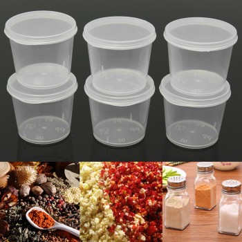 35ml Deli Food Sauce Holder Gravy Boat Soup Storage Containers Lids Set Reusable Portable Spice Boxes Kitchenware 30Pcs/Set