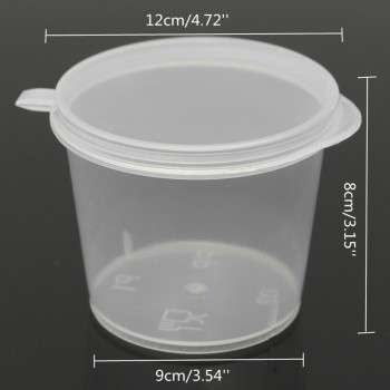 35ml Deli Food Sauce Holder Gravy Boat Soup Storage Containers Lids Set Reusable Portable Spice Boxes Kitchenware 30Pcs/Set