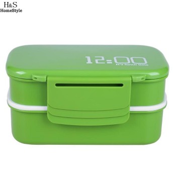 Microwave Large PP Containers Office 1410ml etc Layers Food Available Capacity Lunchbox Portable Fork School Home Double