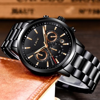 LIGE 2018 Watch Men Fashion Sport Quartz Clock Mens Watches Brand Luxury Full Steel Business Waterproof Watch Relogio Masculino