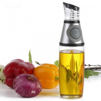 Kitchen Glass Gravy Boat Olive Oil Vinegar Dispenser Pourer Bottle Cooking Tools (500ml)