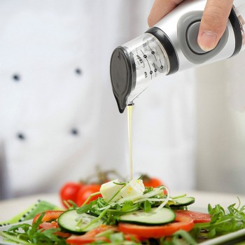 Kitchen Glass Gravy Boat Olive Oil Vinegar Dispenser Pourer Bottle Cooking Tools (500ml)
