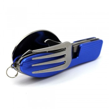 LINSBAYWU 1 Folding Fork Knifeamp;Bottle Opener Outdoor Camping Picnic Tableware Stainless Steel Cutlery Outdoor Tableware