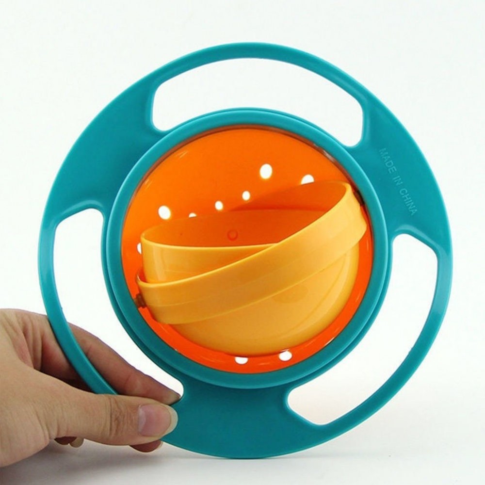 Hot sales Children Tableware Non Spill Bowl Toy Dishes Universal 360 Rotate Avoid Food Spilling Food Snacks Bowl