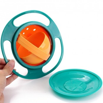 Hot sales Children Tableware Non Spill Bowl Toy Dishes Universal 360 Rotate Avoid Food Spilling Food Snacks Bowl