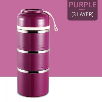 WORTHBUY Cute Japanese Thermal Lunch Box Leak-Proof Stainless Steel Bento Box Kids Portable Picnic School Food Container Box
