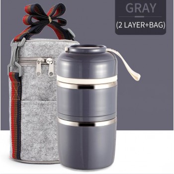 WORTHBUY Cute Japanese Thermal Lunch Box Leak-Proof Stainless Steel Bento Box Kids Portable Picnic School Food Container Box