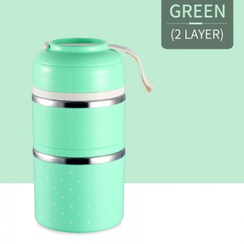 WORTHBUY Cute Japanese Thermal Lunch Box Leak-Proof Stainless Steel Bento Box Kids Portable Picnic School Food Container Box