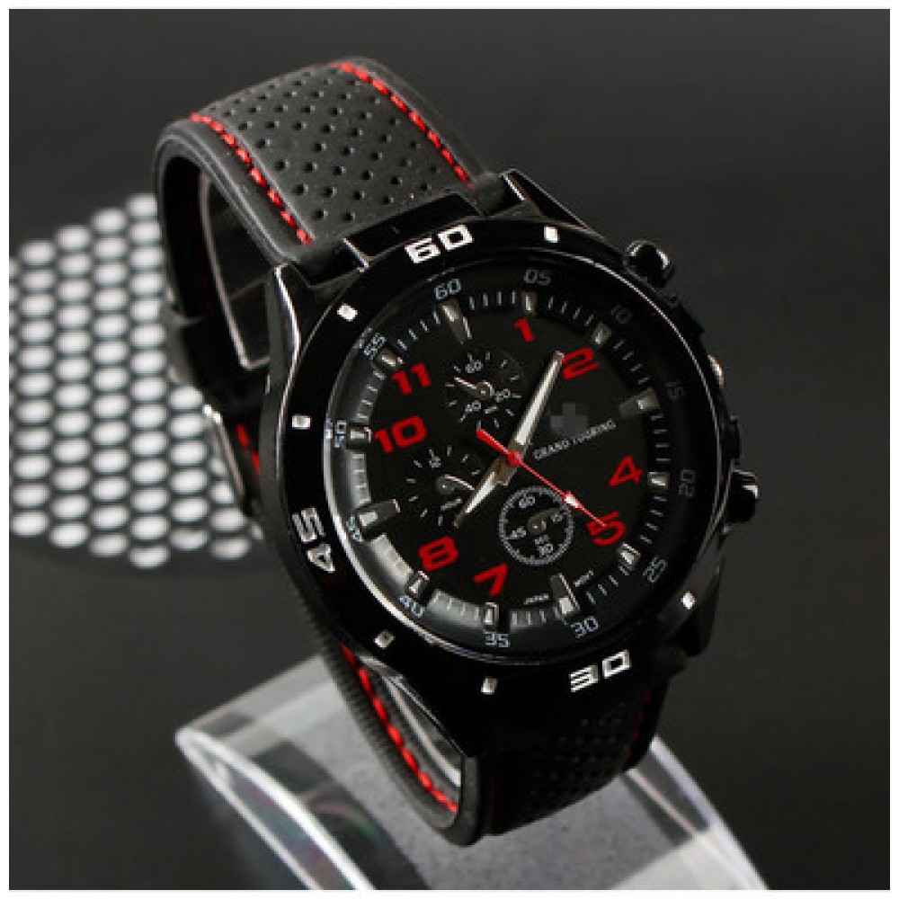 Brand Fashion Casual Sports Military Mens Watch Clock Luxury Leather strap Calendar Quartz Men Watches 6 Color Wristwatches
